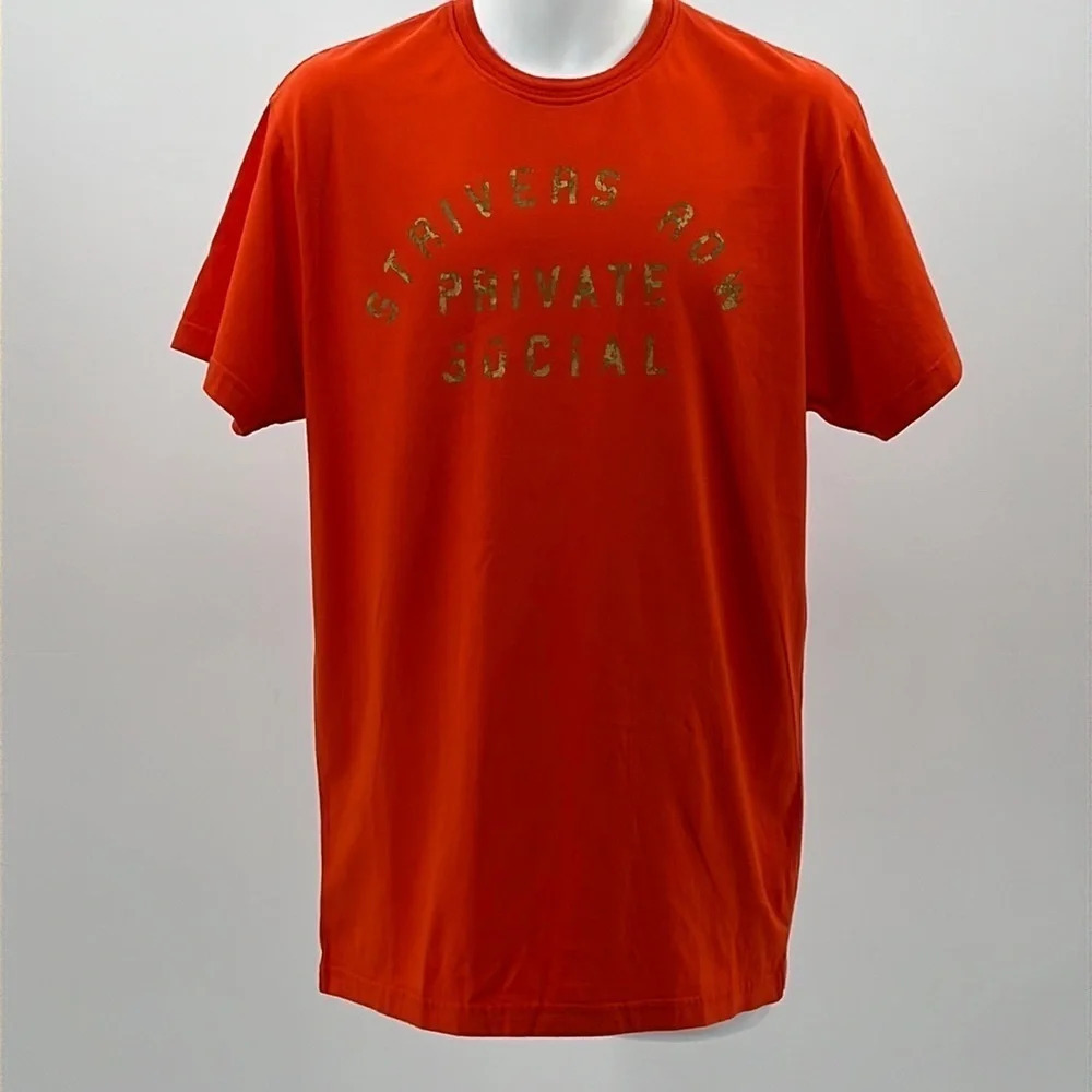 Strivers Row Private Social Cotton Short Sleeve Graphic Tee Orange - NWOT Small